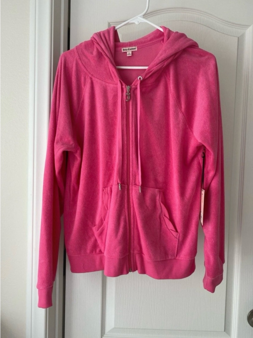 Juicy Couture Hot Pink Hooded Zip Jacket